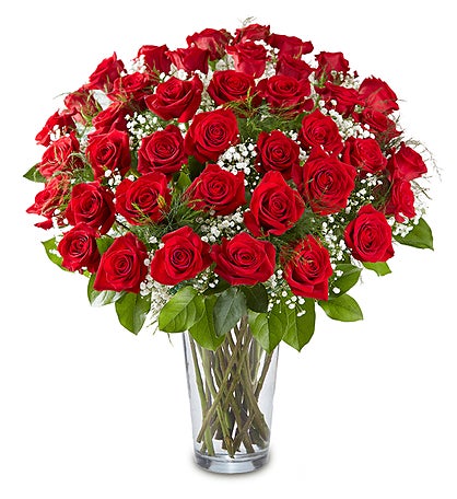 Red Rose Bouquet, 48-6 Stems
