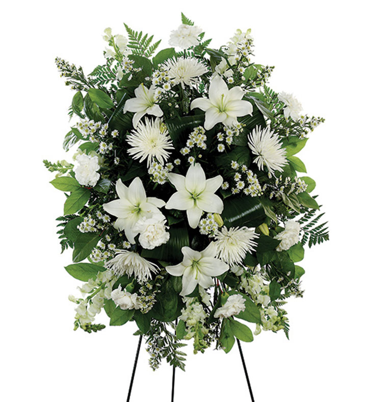 All White Standing Spray | Florists.com