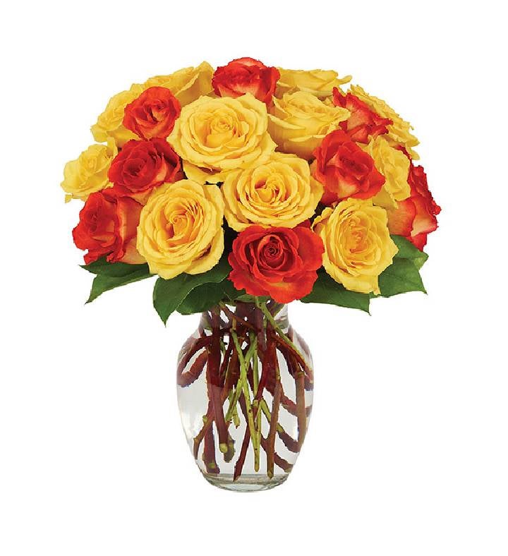 Yellow & Orange Rose Bouquet